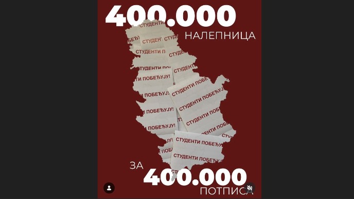 Akcija deljenja nalepnica